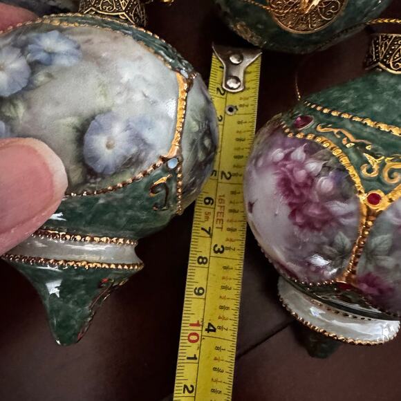 VTG The Bradford Exchange 1998 Hummingbird Series Ceramic 4” Ornaments Set of 4 - Picture 13 of 16